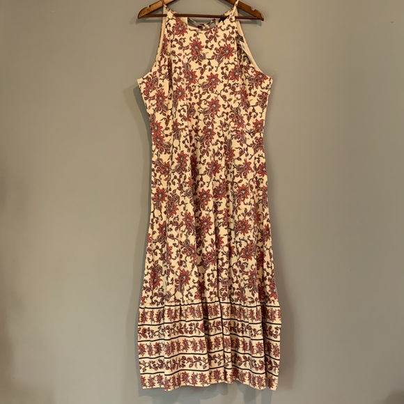 Chaps Dresses & Skirts - Chaps Floral Dress Size XXL NWT Full Skirt Thin Neck Straps Ties in Back